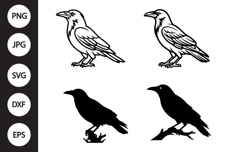 Crow SVG, Crow Clipart example image 1