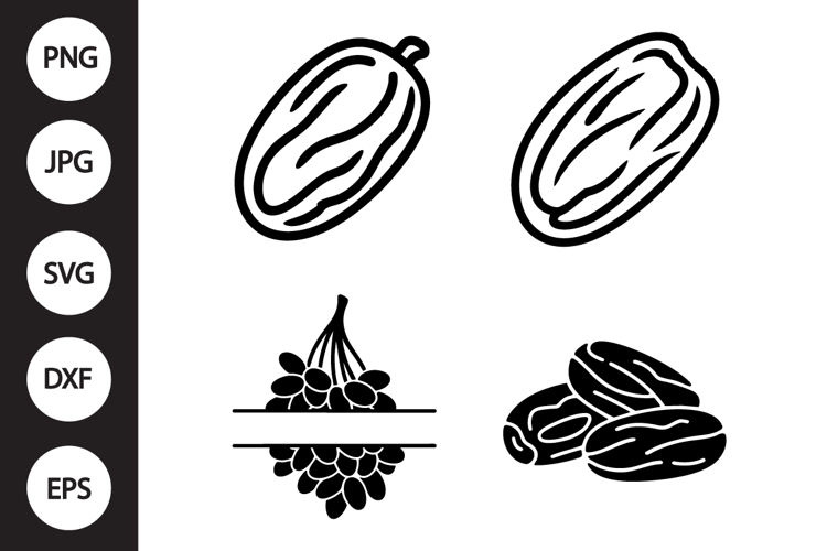 Dried Dates SVG, Dried Dates Clipart example image 1