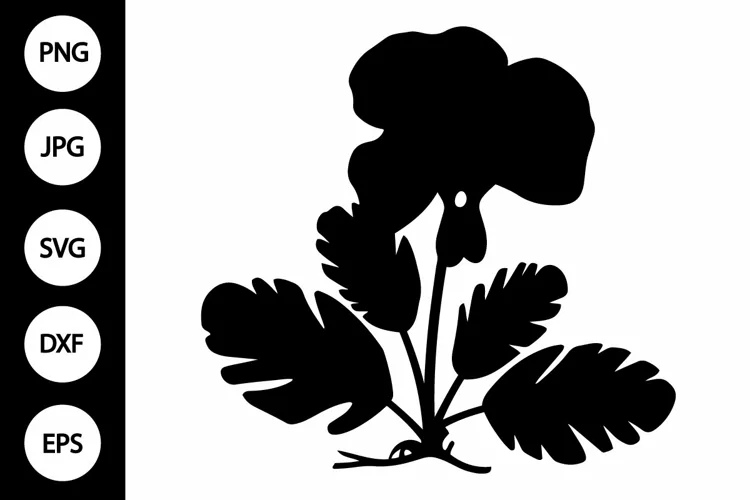 Silhouette African Violet SVG