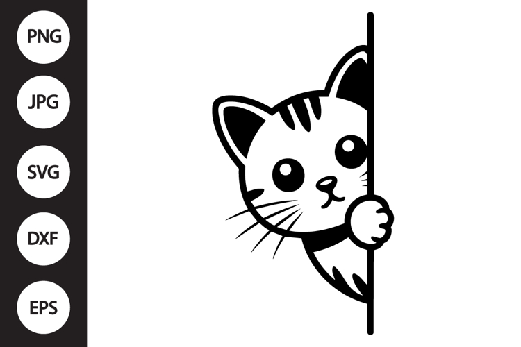 Cat Peeking Svg Image 20