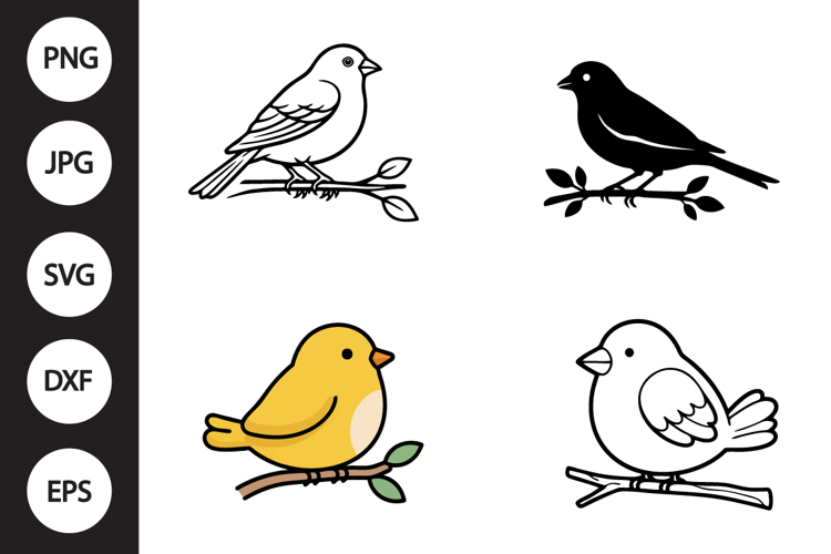 Canary Bird SVG, Canary Bird Clipart