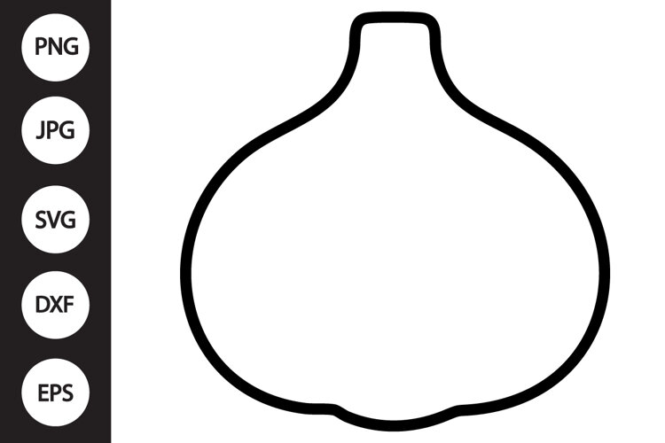 Garlic Outline SVG, Coloring Page example image 1