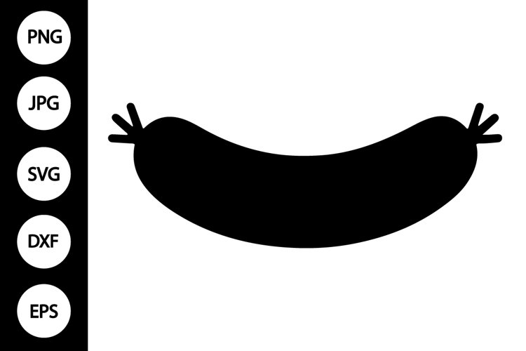 Silhouette Sausage SVG