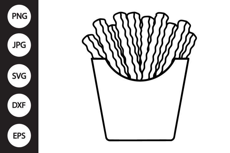 Crinkle Fries SVG example image 1