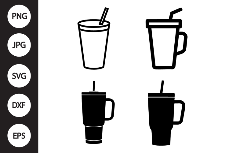 Tumbler Cup SVG, Tumbler Cup Clipart example image 1