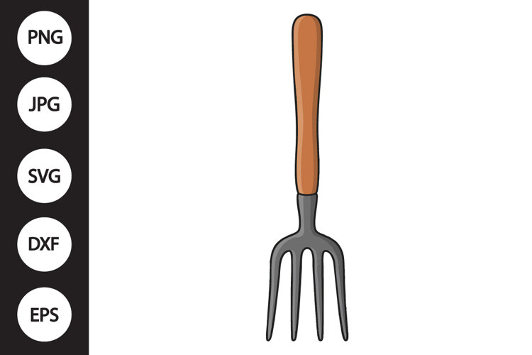 Garden Pitchfork SVG example image 1