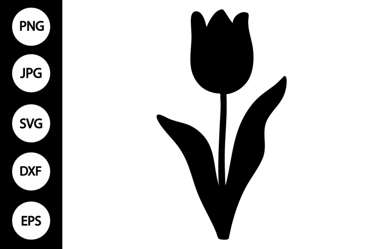 Silhouette Tulip SVG