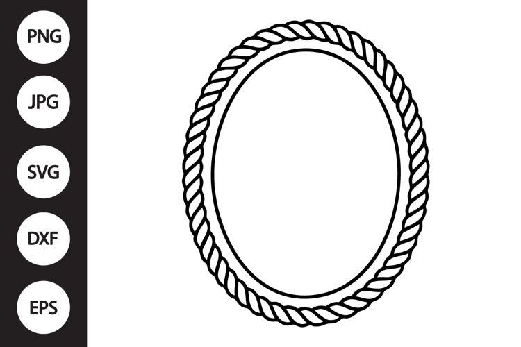 Rope Oval Frame SVG