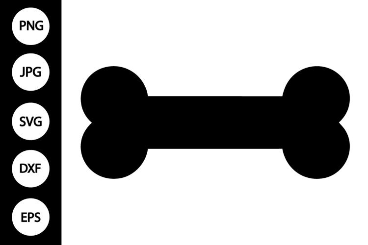 Dog Bone Silhouette Image 4