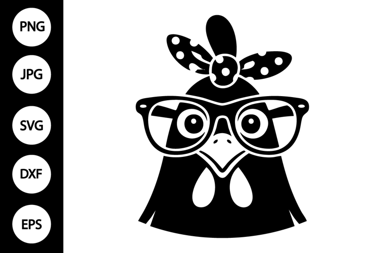 Funny Chicken Silhouette SVG