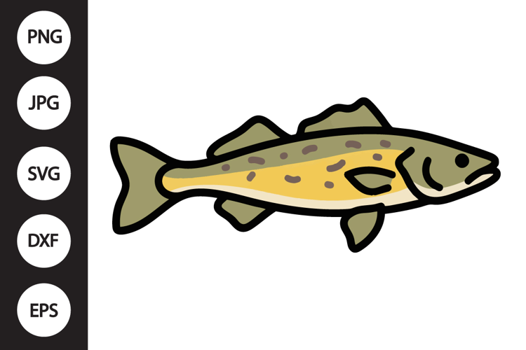Walleye Fish SVG