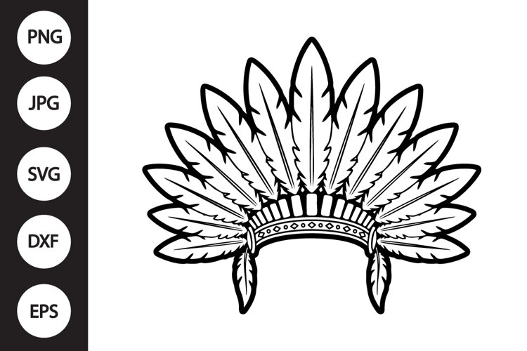 Native American Headdress SVG example image 1