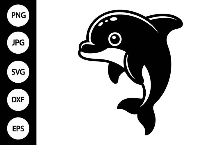Cute Dolphin Clipart Image 3