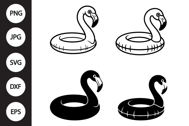Flamingo Float SVG, Flamingo Float Clipart example image 1