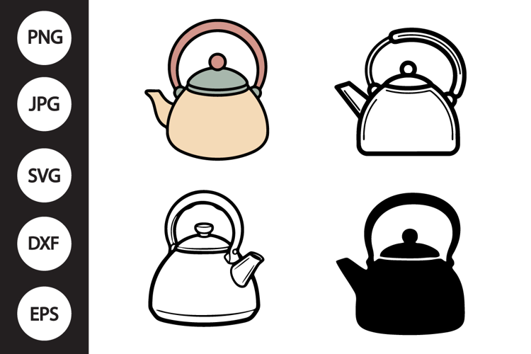 Tea Kettle SVG, Tea Kettle Clipart