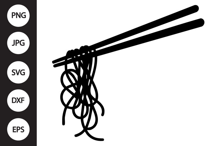 Chopsticks with Noodles SVG example image 1