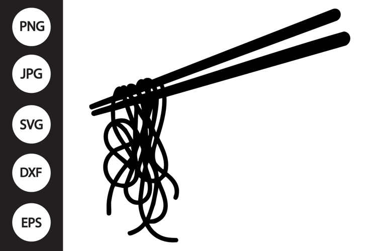 Chopsticks with Noodles SVG