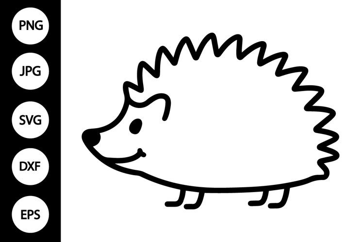 Outline Doodle Hedgehog SVG, Coloring Page