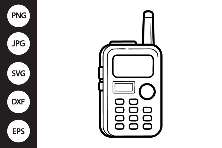 Handheld Radio SVG example image 1