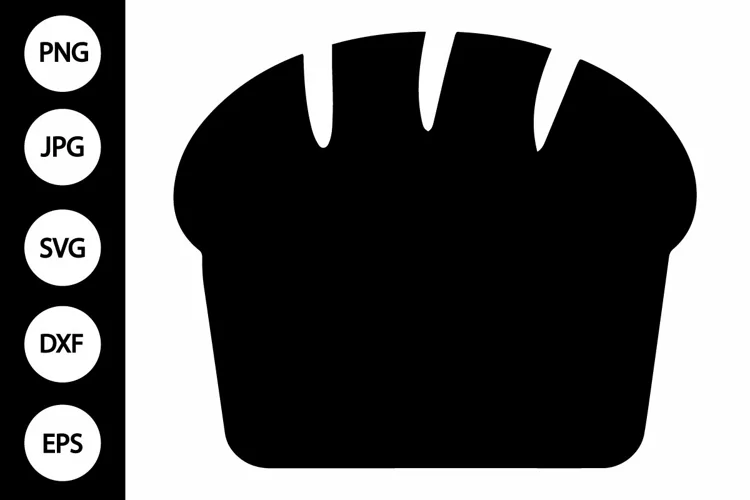Silhouette Bread SVG