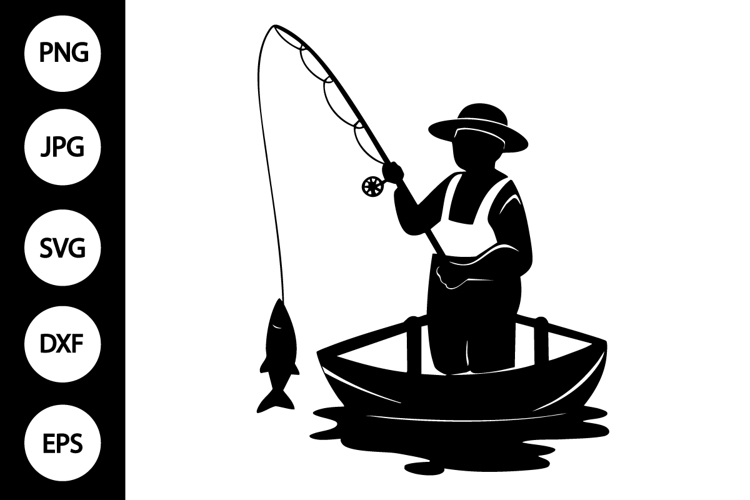 Fisherman Silhouette Image 2