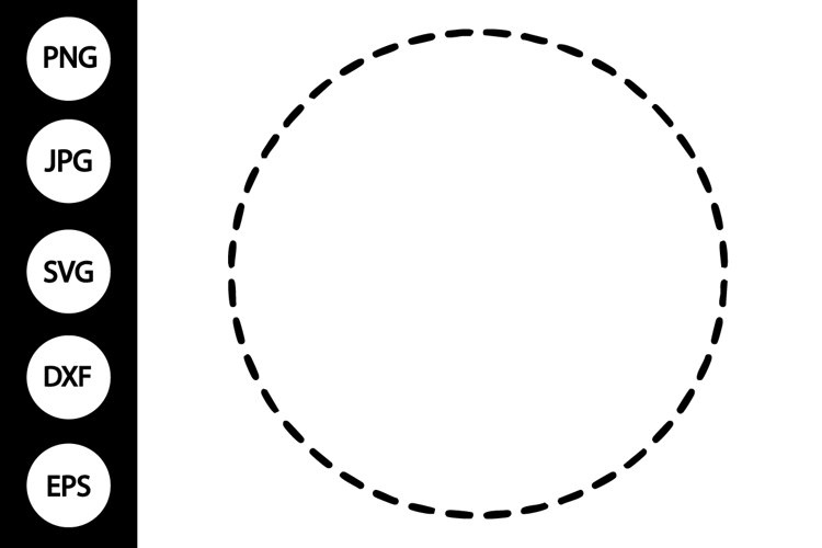 Circle Stitch Line SVG, Circle Line SVG