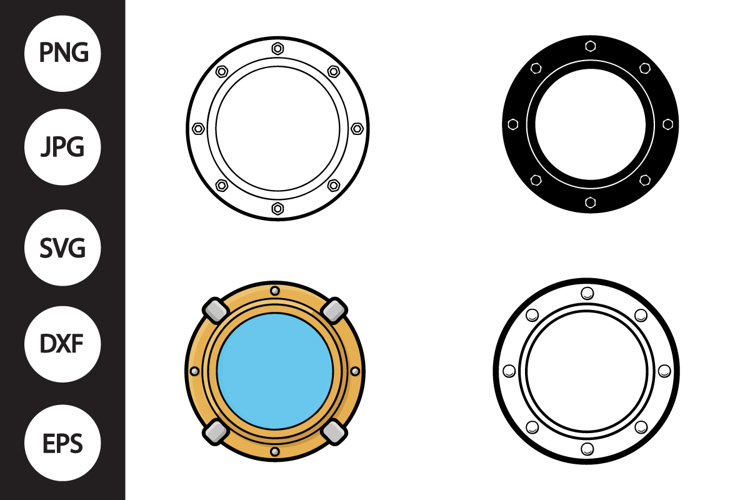 Ship Window SVG, Ship Window Clipart