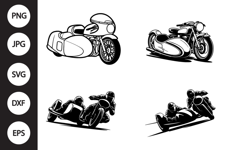 Sidecar Racing SVG, Sidecar Racing Clipart example image 1