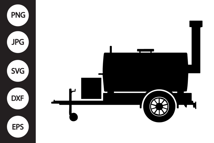 Bbq Smoker Trailer SVG example image 1