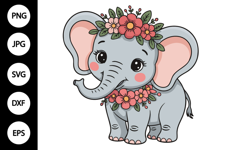 Baby Elephant SVG