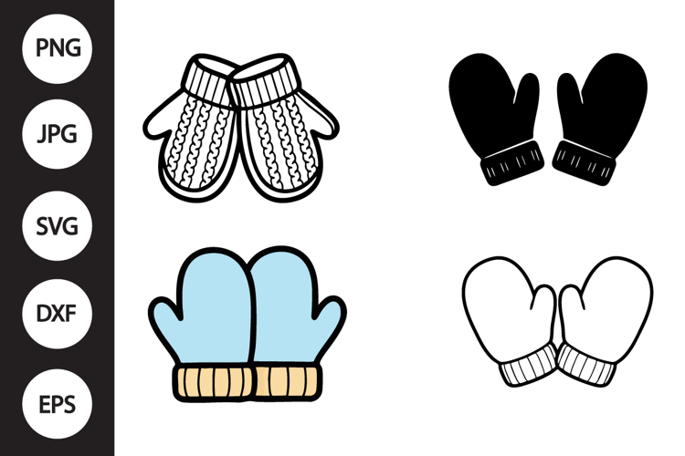 Winter Mittens SVG, Winter Mittens Clipart