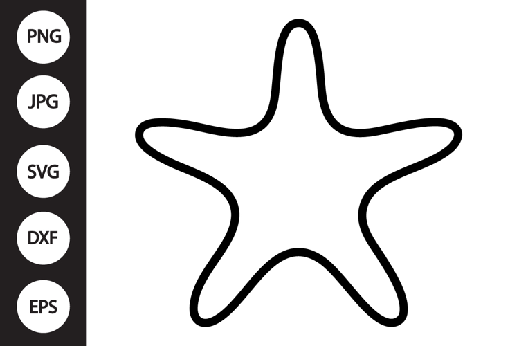 Starfish Outline SVG, Coloring Page