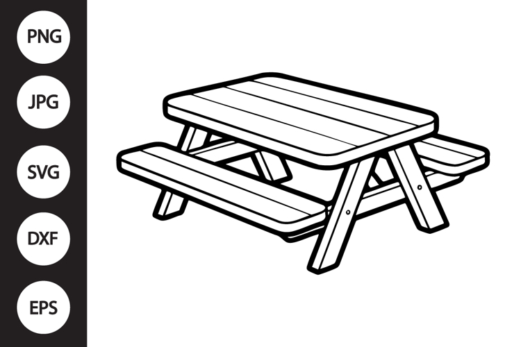 Picnic Table Clipart Image 3