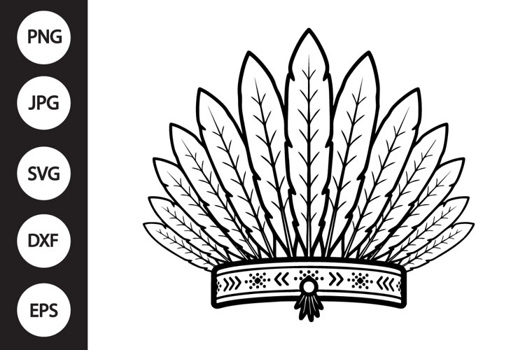 Native American Headdress SVG example image 1