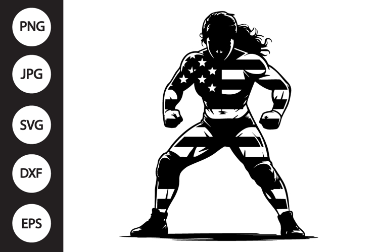Wrestler Silhouette Image 7