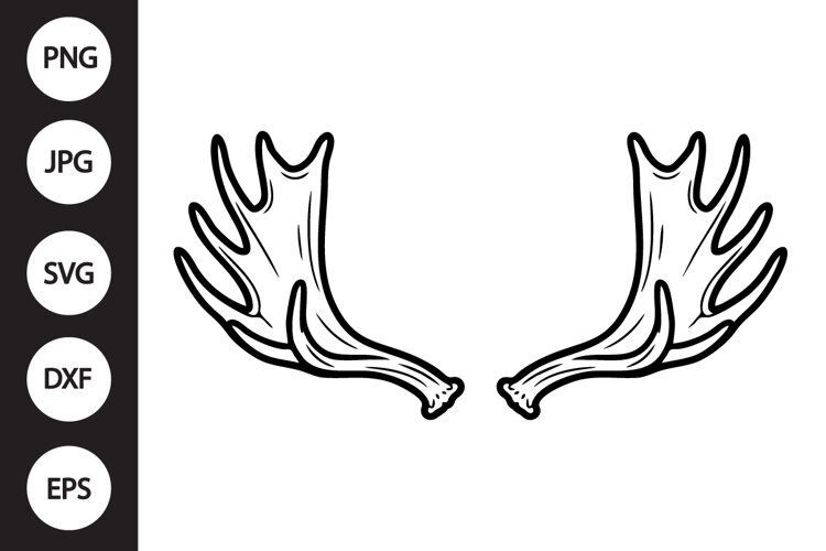 Moose Antlers SVG example image 1