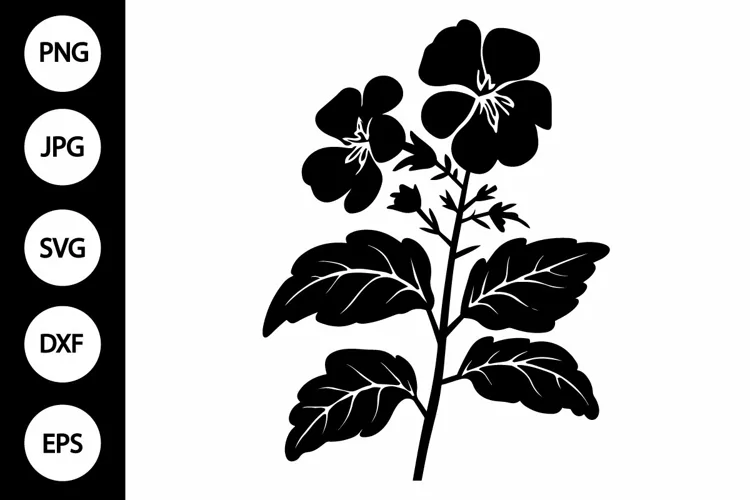 Silhouette African Violet SVG