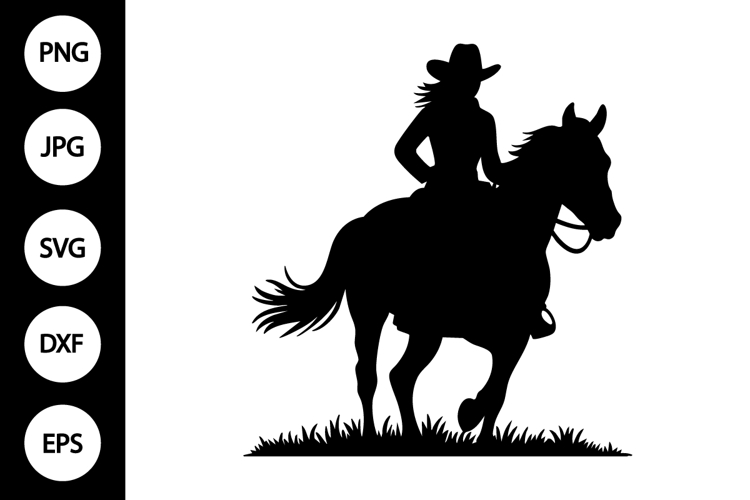 Cowgirl Rider SVG