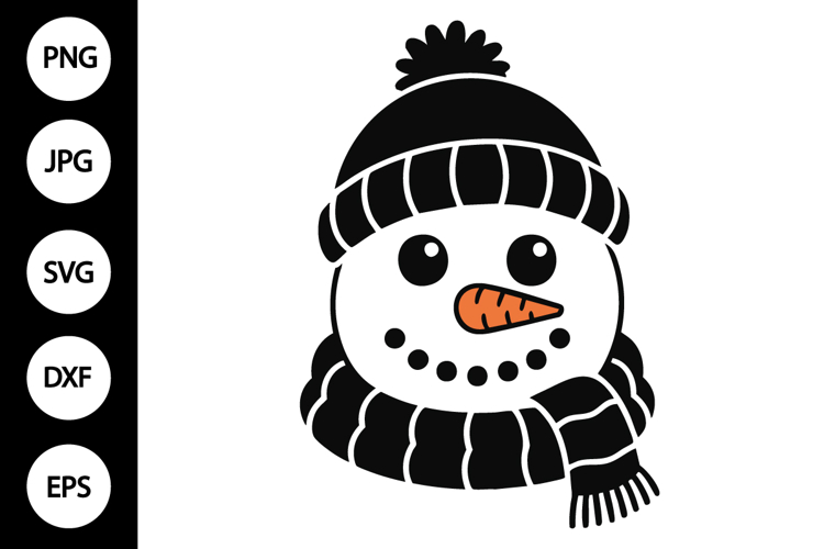 Silhouette Snowman Svg Image 3