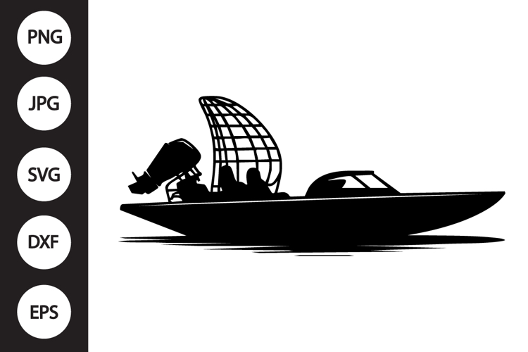Airboat Silhouette SVG