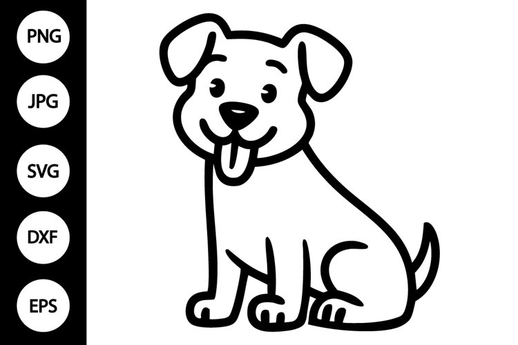 Dog Black And White Clipart