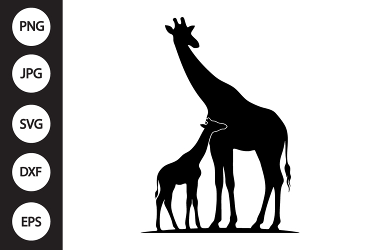 Giraffe Mama and Baby SVG