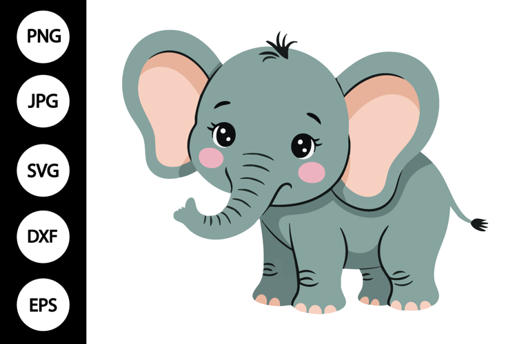 Baby Elephant SVG