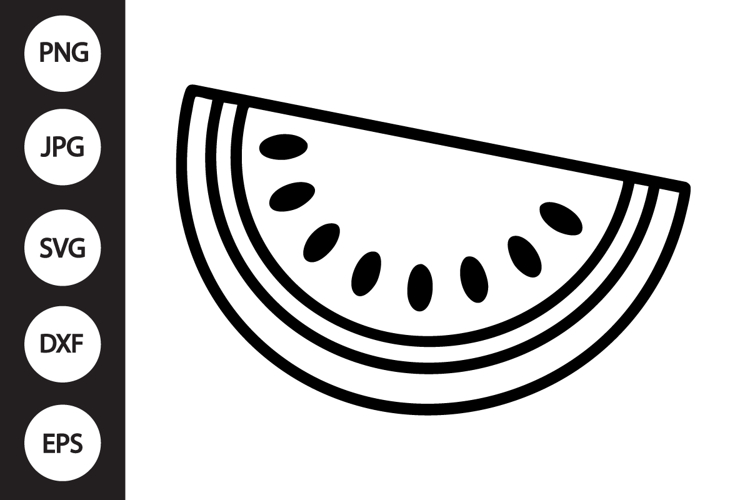 Watermelon Slice SVG example image 1