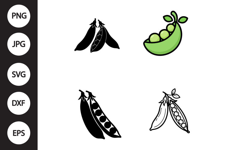 Pea Pods SVG, Pea Pods Clipart example image 1