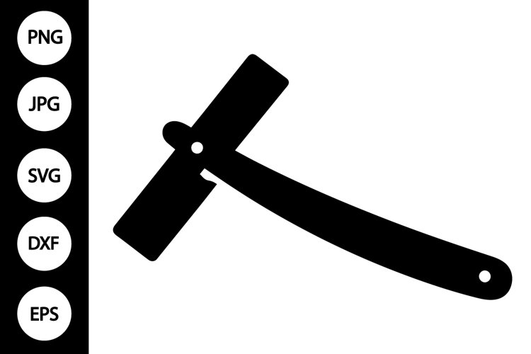 Silhouette Straight Razor SVG example image 1