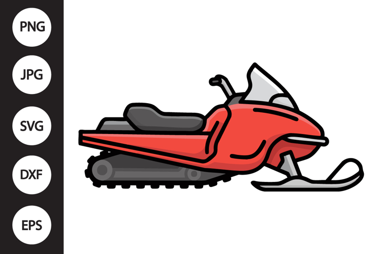  Snowmobile Clipart Image 4