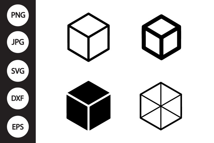 Cube Shape SVG, Cube Shape Clipart example image 1