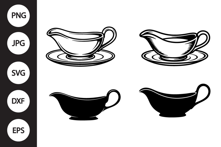 Gravy Boat SVG, Gravy Boat Clipart example image 1