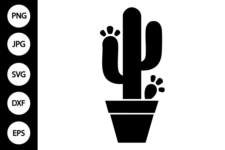 Silhouette Cactus Clipart Image 6